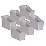 Teacher Created Resources Plastic Book Bin, 5.5" x 11.38" x 7.5", White, 6/Bundle (TCR20425-6)~#|#~sp140938609_sc7