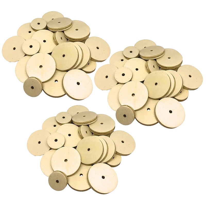 Teacher Created Resources STEM Basics: Wooden Wheels, 60/Pack, 3 Packs/Bundle (TCR20940-3) image 1