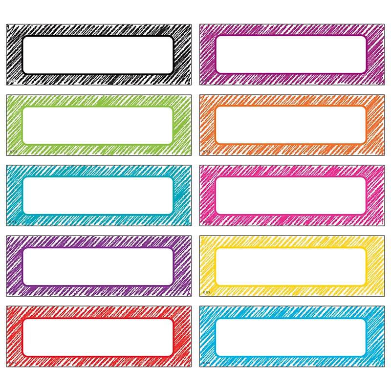 Teacher Created Resources Scribble Labels Magnetic Accents, Assorted Colors, 20 Per Pack, 3 Packs (TCR77388-3) image 1