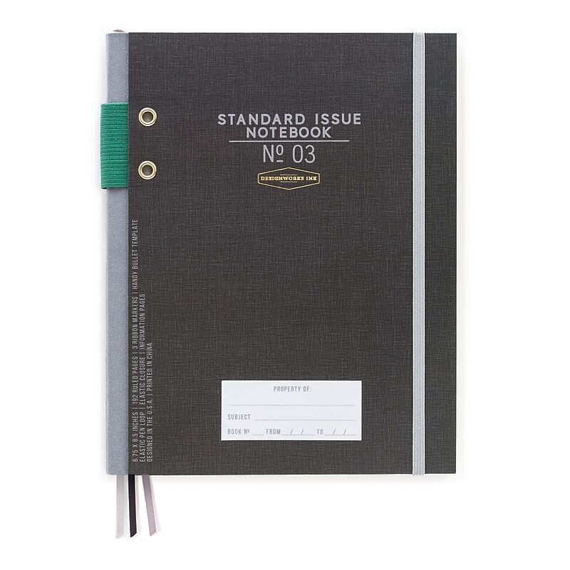 Designworks INK Standard Issue #3 Planner, 6.75" x 8.5", Black (JBE86-2008) image 1