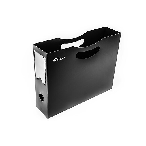 AutoExec Plastic File Holder, Letter Size, Black (FILEHOLDER01) Staples