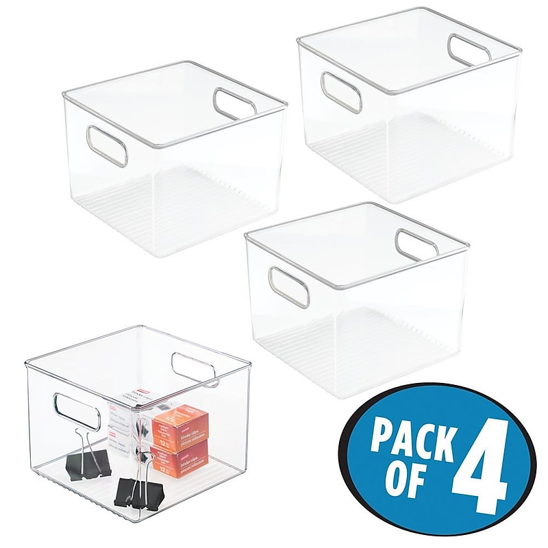 InterDesign Binz Office Storage Set, Clear, 4/Pack (71230M4) image 1