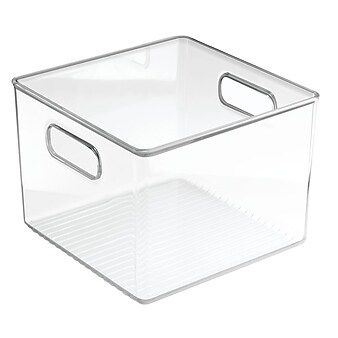 InterDesign Binz Office Storage Set,8" x 8" x 6", 4/Pack, Clear (71230M4)