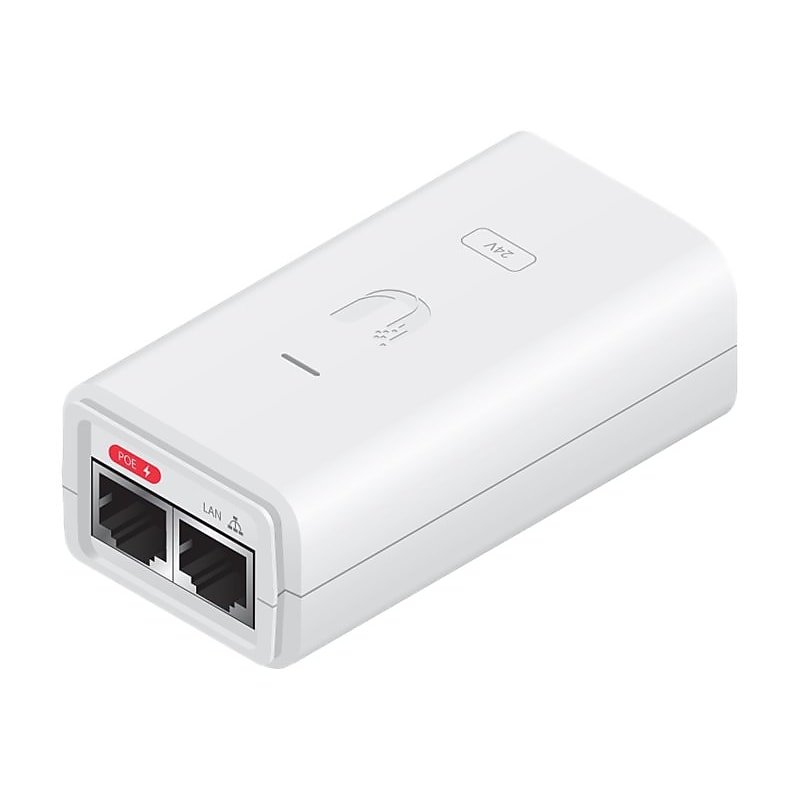 Ubiquiti Networks PoE Injector, 24-7W, White (POE-24-7W-G-WH) image 1