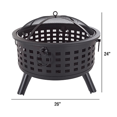 Pure Garden 26" Round Fire Pit