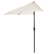 Pure Garden 9' Half Round Patio Umbrella Tan (M150055)