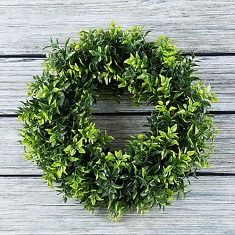 Pure Garden Artificial Basil Leaf Wreath 11.5" Green (M150125)