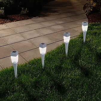 Pure Garden LED Solar Path Lights Silver (M150090)