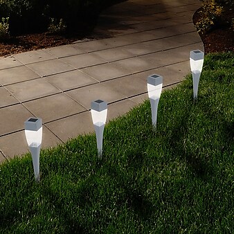 Pure Garden LED Solar Path Lights Silver (M150090)