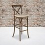 Flash Furniture Wood X-Back Bar Stool, Dark Antique (XAXBARGOBC)~#|#~sp141955389_sc7