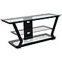 Flash Furniture Harbor Hills Glass Console TV Stand, Screens up to 45", Clear/Black (NANJH1760)~#|#~sp141962724_sc7