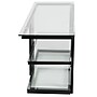 Flash Furniture Harbor Hills Glass Console TV Stand, Screens up to 45", Clear/Black (NANJH1760)~#|#~sp141963728_sc7