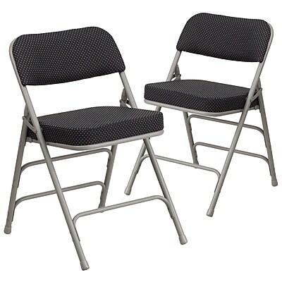 Flash Furniture HERCULES Series Fabric Folding Chair, Black, 2/Pack (2AWMC320AFBK) Simolary simolary.com