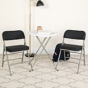 Flash Furniture HERCULES Series Fabric Folding Chair, Black, 2/Pack (2AWMC320AFBK)