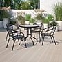 Flash Furniture Aluminum Stacking Patio Chairs, Black, 4/Pack (4TLH017CBK)~#|#~sp142033719_sc7
