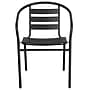 Flash Furniture Aluminum Stacking Patio Chairs, Black, 4/Pack (4TLH017CBK)~#|#~sp142033756_sc7