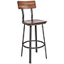 Flash Furniture Flint Series Industrial Metal Rectangular Back Restaurant Barstool, Rustic Walnut/Gray (XUDG60582B)~#|#~sp142047132_sc7