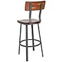 Flash Furniture Flint Series Industrial Metal Rectangular Back Restaurant Barstool, Rustic Walnut/Gray (XUDG60582B)~#|#~sp142047162_sc7