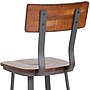 Flash Furniture Flint Series Industrial Metal Rectangular Back Restaurant Barstool, Rustic Walnut/Gray (XUDG60582B)~#|#~sp142047163_sc7