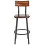 Flash Furniture Flint Series Industrial Metal Rectangular Back Restaurant Barstool, Rustic Walnut/Gray (XUDG60582B)~#|#~sp142047166_sc7