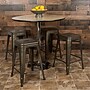 Flash Furniture Cierra Industrial Metal Counter-Height Bar Stool without Back, Gun Metal Gray, 4-Pieces/Pack (4ET3132024GNR)~#|#~sp142047173_sc7