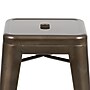 Flash Furniture Cierra Industrial Metal Counter-Height Bar Stool without Back, Gun Metal Gray, 4-Pieces/Pack (4ET3132024GNR)~#|#~sp142047178_sc7