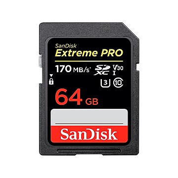 SanDisk Extreme PRO SDSDXXY-064G-ANCIN 64GB Flash Memory, SDXC