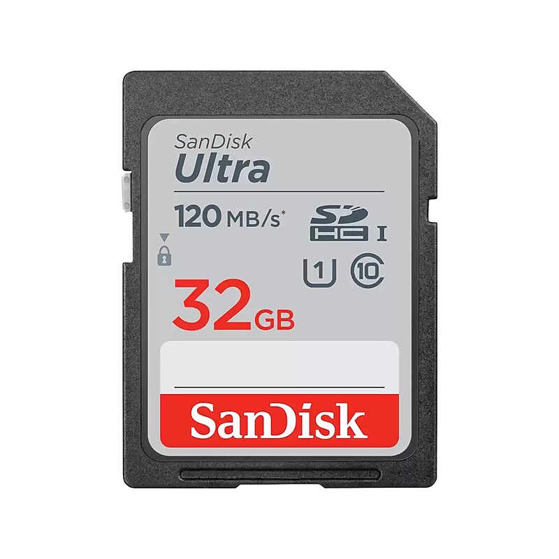 SanDisk Ultra 32GB SDHC Memory Card, Class 10, UHS-I (SDSDUN4-032G-AN6IN) image 1