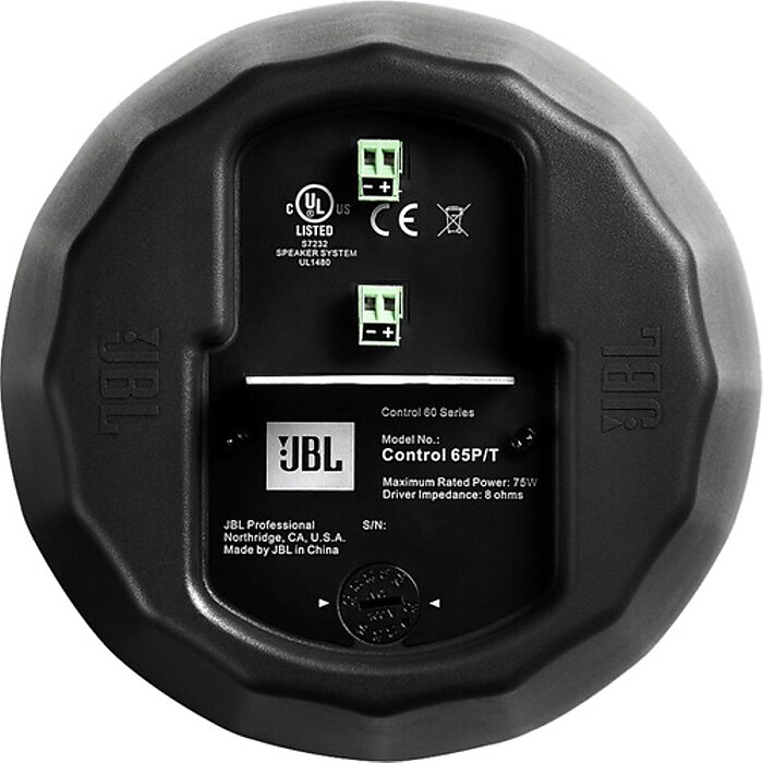 JBL Control 60W 2-Way Indoor/Outdoor Ceiling Speaker, Black