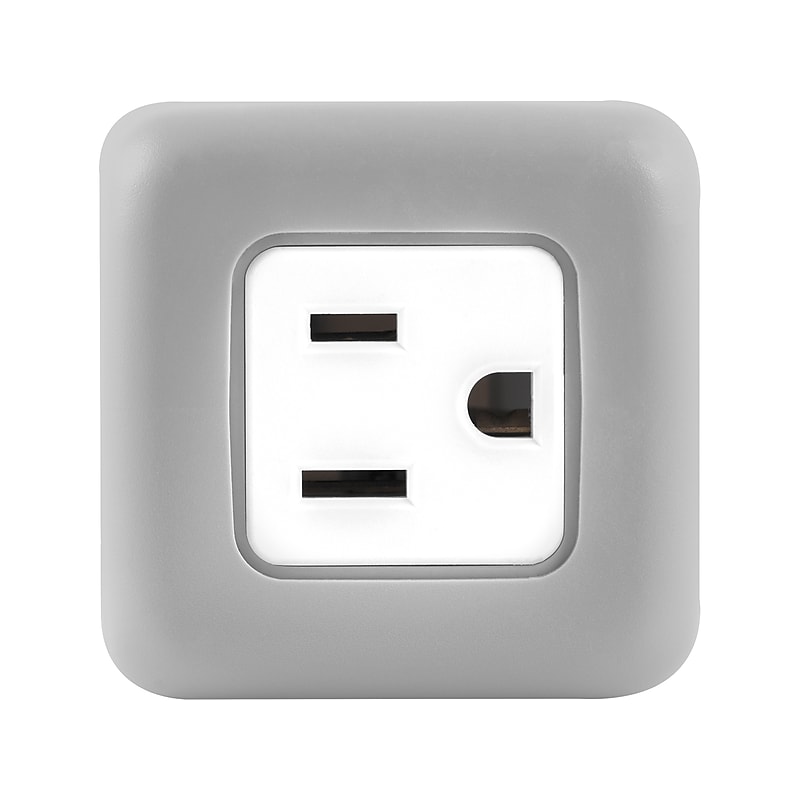 Philips 3-Outlet Surge Protector, White/Gray (SPP3002GR/37) image 1