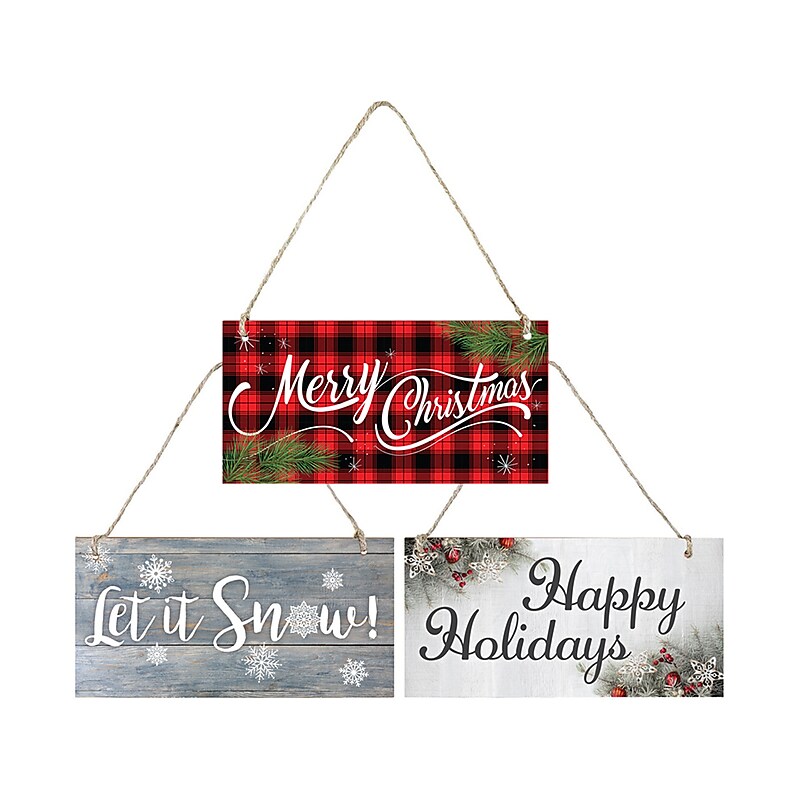 Great Papers Holiday Signs, Assorted Colors, 3/Pack (2021100) image 1