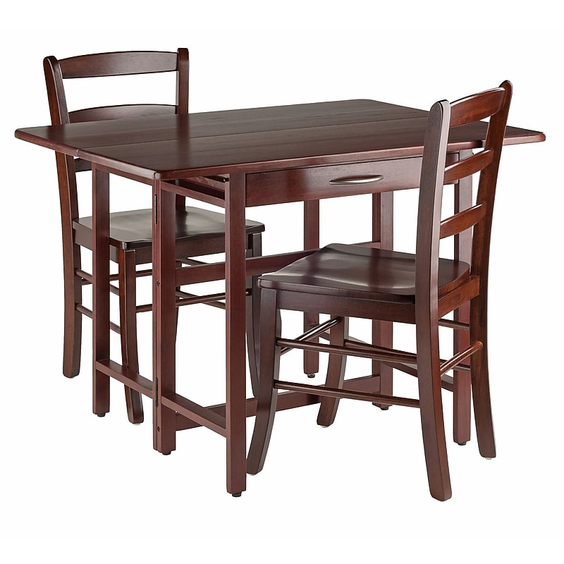 Winsome Taylor 3 Piece Drop Leaf Table Set with Ladder Back Chairs (94353) image 1