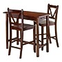 Winsome Sally 3-Piece Wooden Breakfast Table Set, 19.69" x 39.37", Walnut (94364)~#|#~sp14275681_sc7