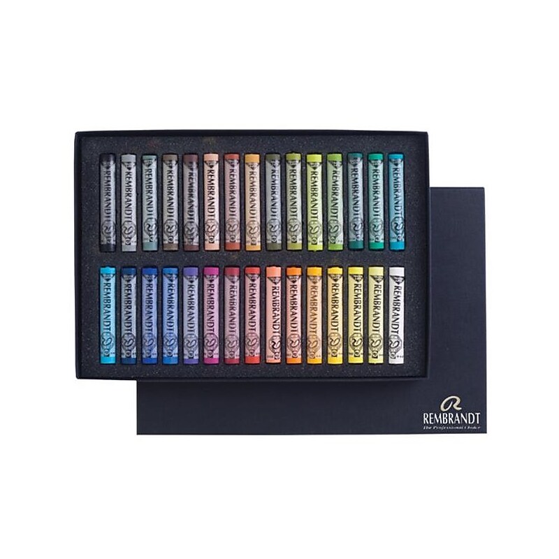 Rembrandt Soft Pastel Cardboard Box Set, Assorted Colors, 30/Set (RBX31823031) image 1