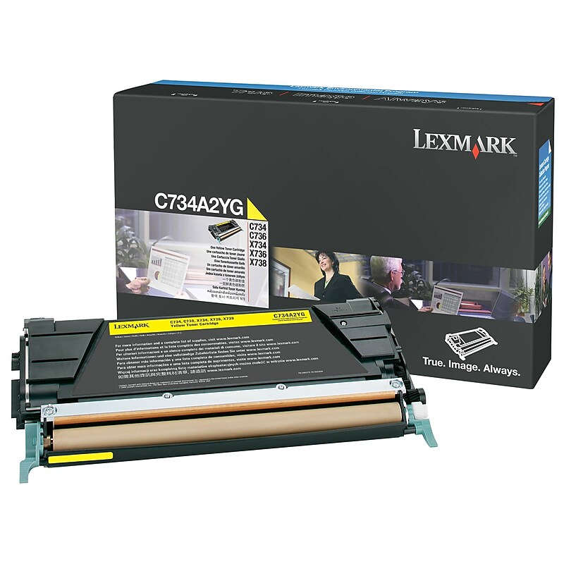 Lexmark C734A2YG Yellow Standard Yield Toner Cartridge image 1