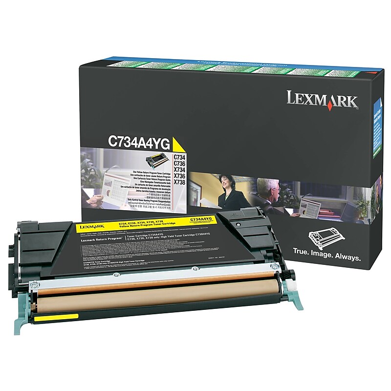 Lexmark C734A4YG Yellow Standard Yield Toner Cartridge image 1
