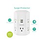 Philips 5-Outlet 2-USB Port Surge Protector, White (SPS5002WA/37)~#|#~sp143374921_sc7