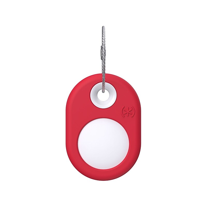 Speck SiliRing Unreal Red/White Key Chain Holder for AirTag image 1