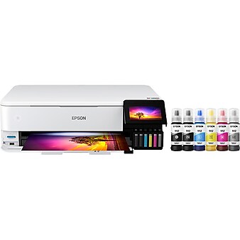 Epson EcoTank Photo ET-8550 Wireless Wide Format Color All-In-One Inkjet Printer (C11CJ21201)