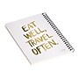 DENY Designs Eat Well Travel Often Gold by Cat Coquillette Notebook, 5.5" x 8.25", Dotted Ruled, 40 Sheets, White~#|#~sp143470486_sc7