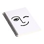 DENY Designs Wink Face by Mambo Art Studio Professional Notebooks, 5.5" x 8.25", Dotted, 40 Sheets, White (68797-NOBS01)~#|#~sp143470493_sc7