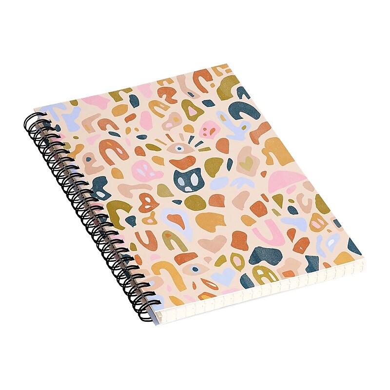 DENY Designs Abstract Paper Cuts by Alja Horvat Notebook, 5.5" x 8.25", Dotted, 40 Sheets, Multicolor (72892-nobs01) image 1