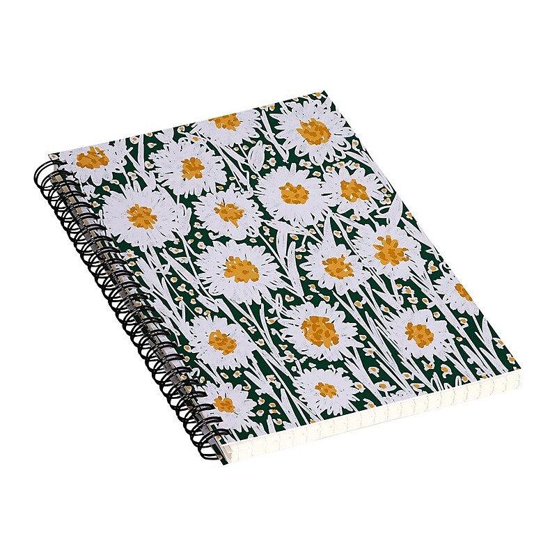 DENY Designs Daisy Pattern by Alisa Galitsyna Professional Notebooks, 5.5" x 8.25", Dotted, 40 Sheets, Multicolor (74701-NOBS01) image 1