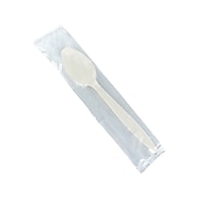 Emerald Individually Wrapped Compostable PLA Spoon, Heavy-Weight, Beige, 500 Pieces/Carton (EMRECOTSW-C)