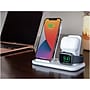 scosche Base3 3-in-1 Wireless Charging Dock for Apple iPhone/Apple Watch/Apple AirPods, White (CSQ3N1WT-SP)~#|#~sp143582163_sc7
