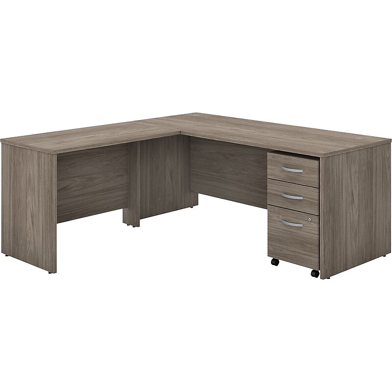 Bush Business Furniture Studio C 72"W L Shaped Desk with Mobile File Cabinet and Return, Modern Hickory (STC007MHSU) image 1