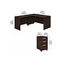 Bush Business Furniture Studio C 60"W L Shaped Desk with Mobile File Cabinet and Return, Black Walnut (STC008BWSU)~#|#~sp143582210_sc7