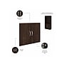 Bush Business Furniture Studio C 73"H 5-Shelf Bookcase with Doors, Black Walnut Laminated Wood (STC015BW)~#|#~sp143582233_sc7