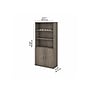 Bush Business Furniture Studio C 73"H 5-Shelf Bookcase with Doors, Modern Hickory Laminated Wood (STC015MH)~#|#~sp143582242_sc7