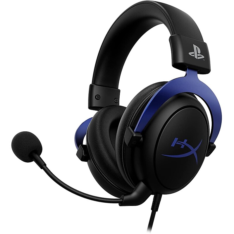 HyperX Cloud HHSC2-FA-BL/N Wired Over-the-Head Stereo Gaming Headset, Black/Blue image 1